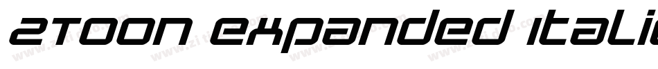 2Toon Expanded Italic字体转换